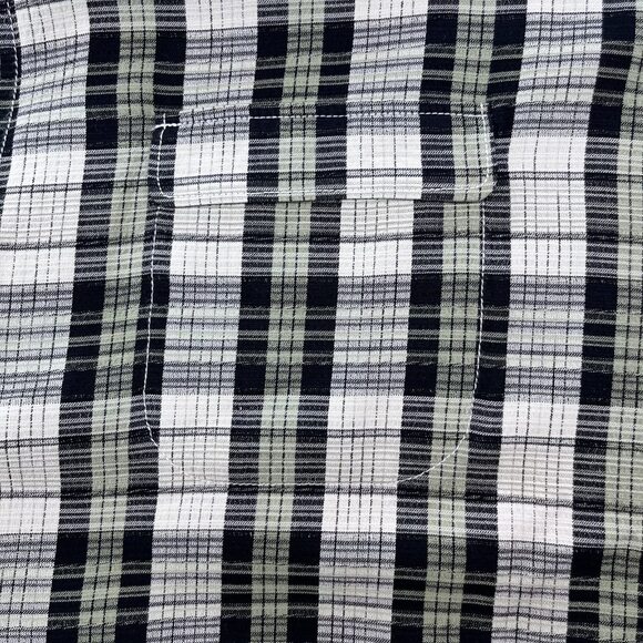 Tommy Bahama short sleeve button up silk green black plaid mens 3XL shirt - Picture 6 of 9